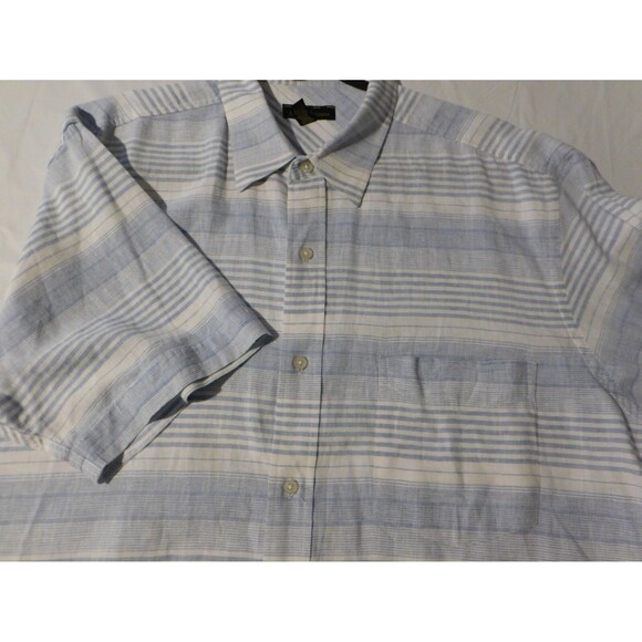 Club Room Linen Blend Men's Button Front Short Sleeve Shirt XL - Picture 7 of 7